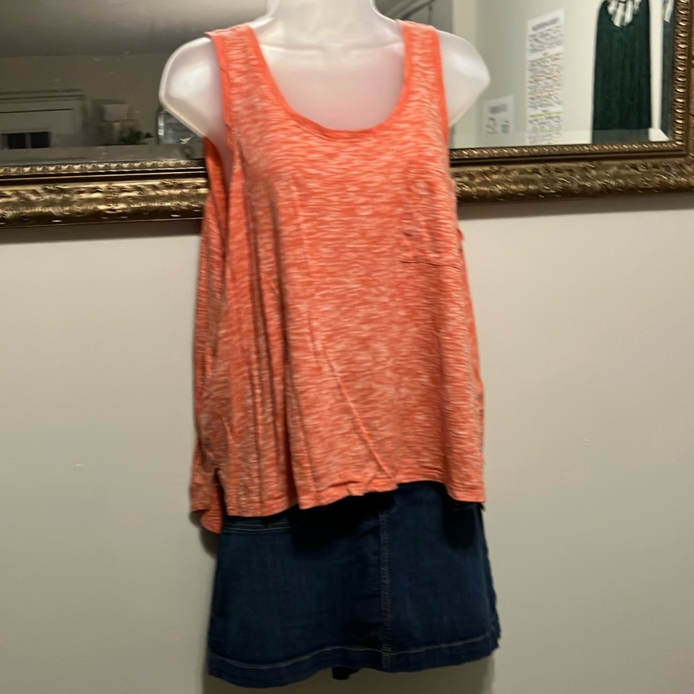Women's Orange Sleeveless Top
